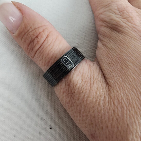 CTR Racing Stripes Black Ring Size 11 - Picture 1 of 6